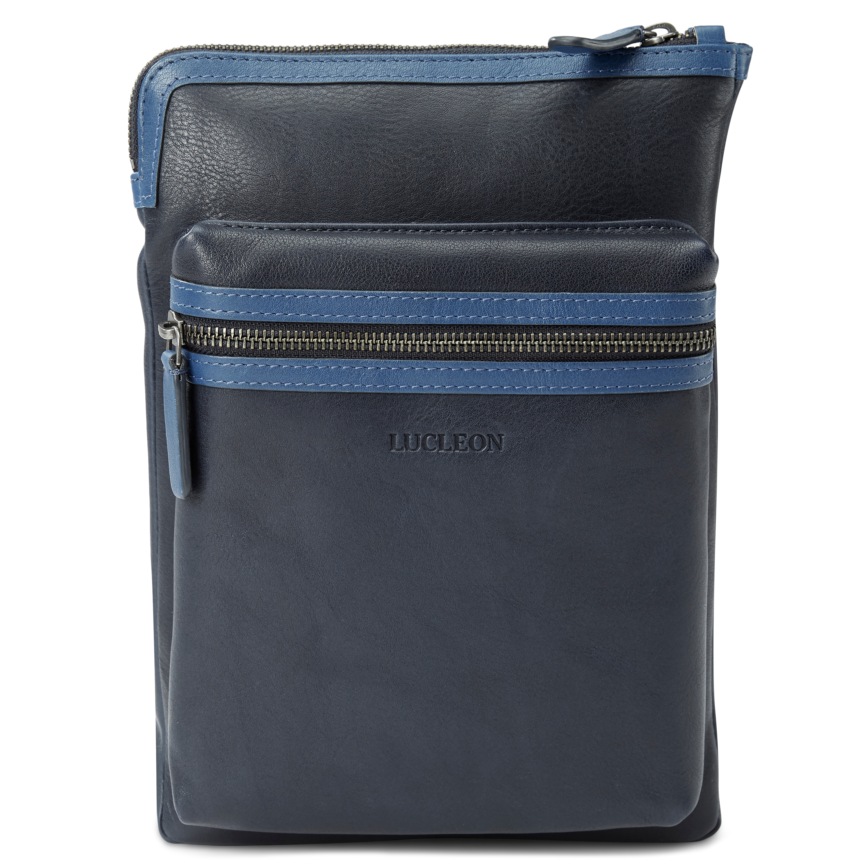 Liam Marineblauw & Kobaltblauwe Lederen Tablethoes - 2