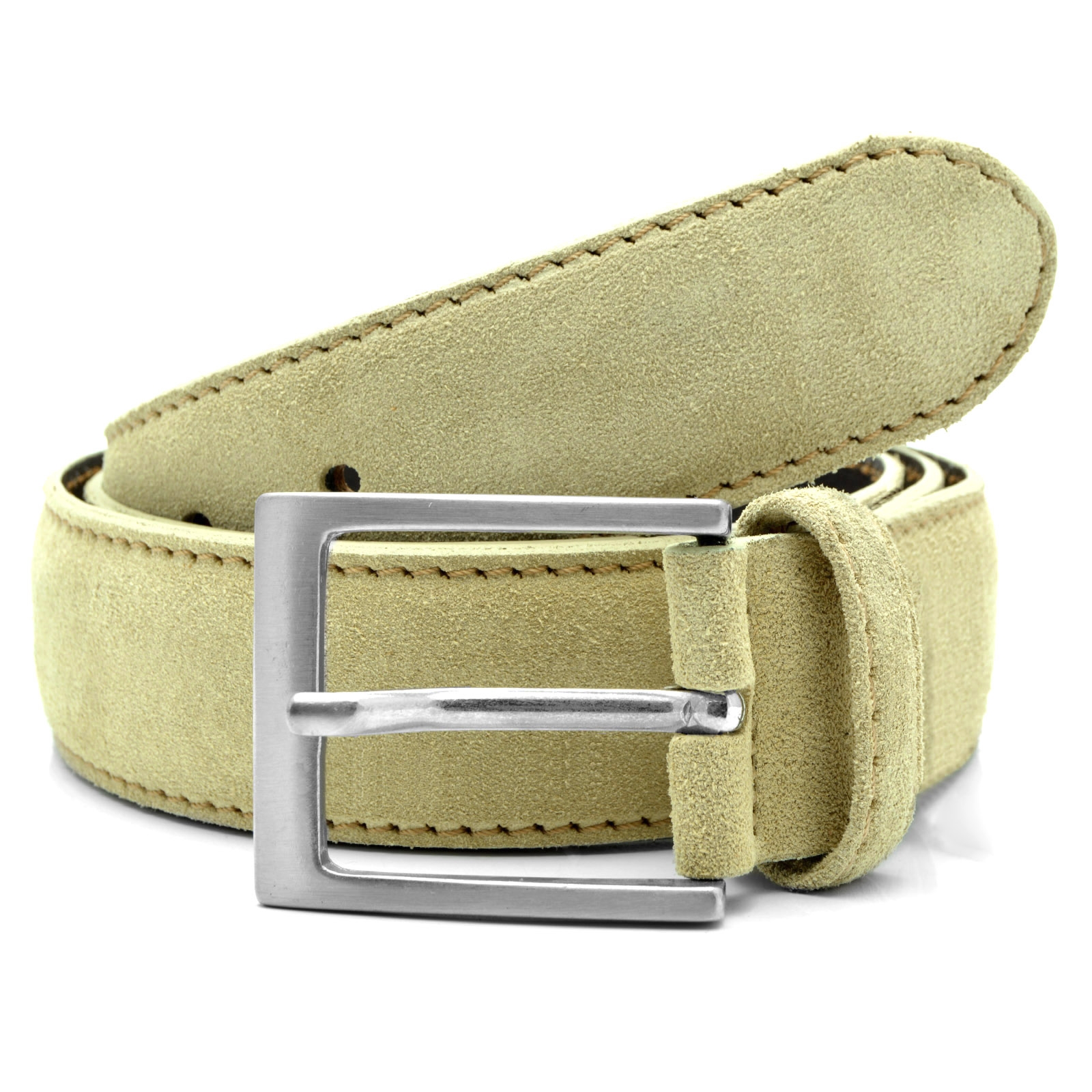Light Suede Classic Leather Belt - 1