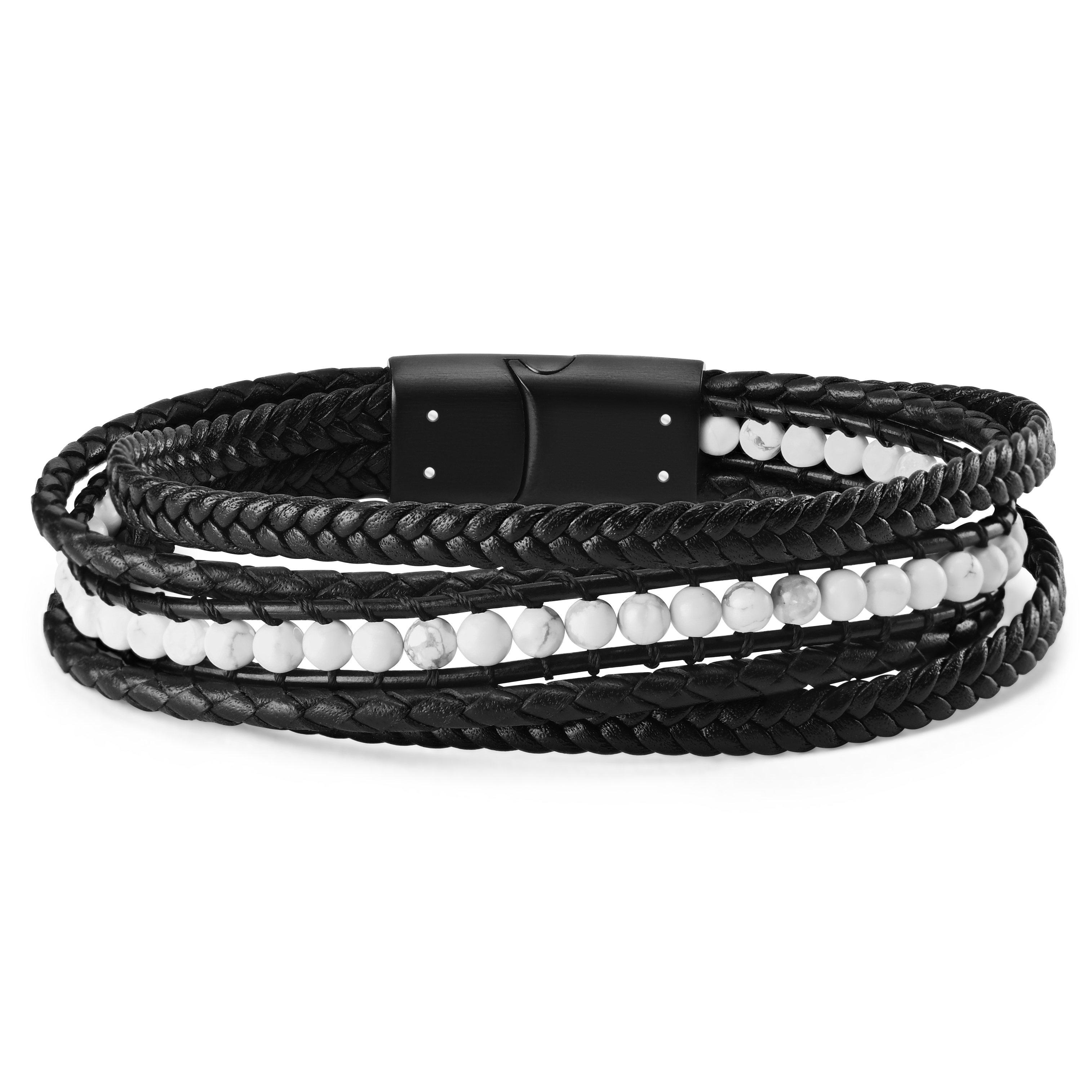 Lederarmband mit weißem Türkis Naxos - 5