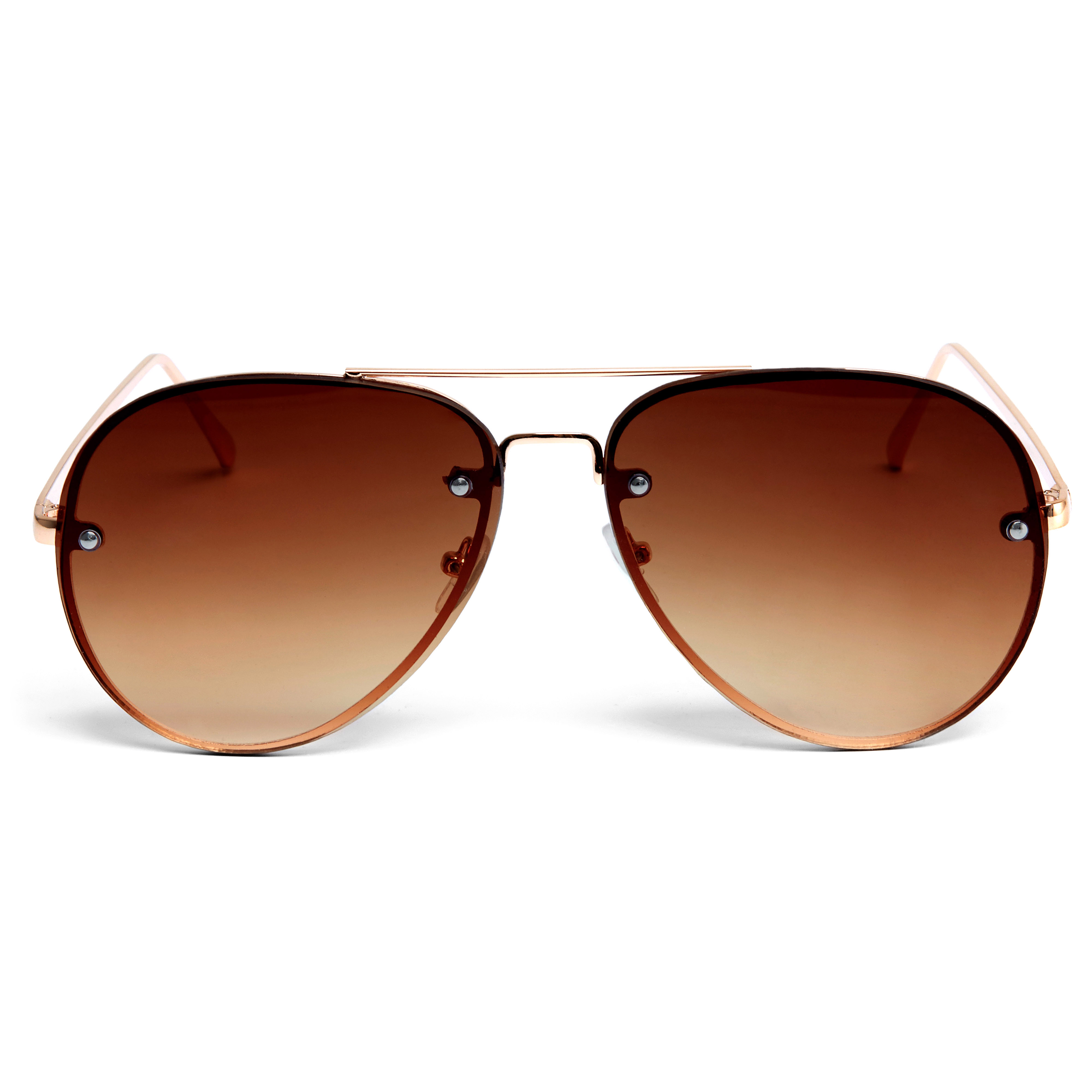 Kullanväriset & ruskeat Aviator-aurinkolasit - 1