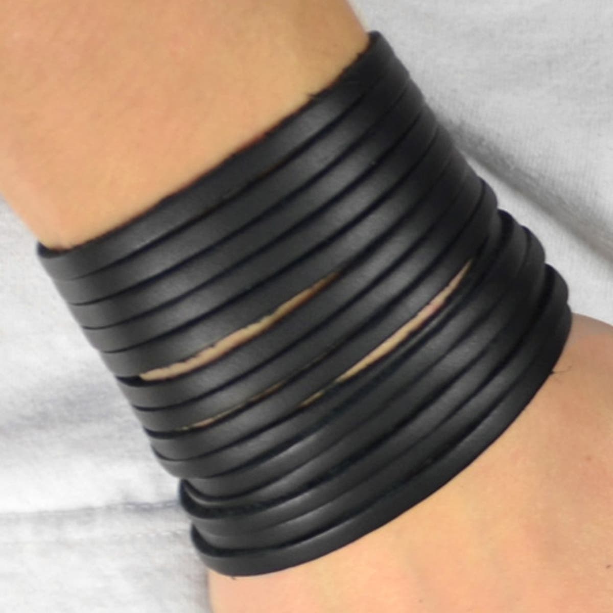 Men's Wide Leather Bracelets