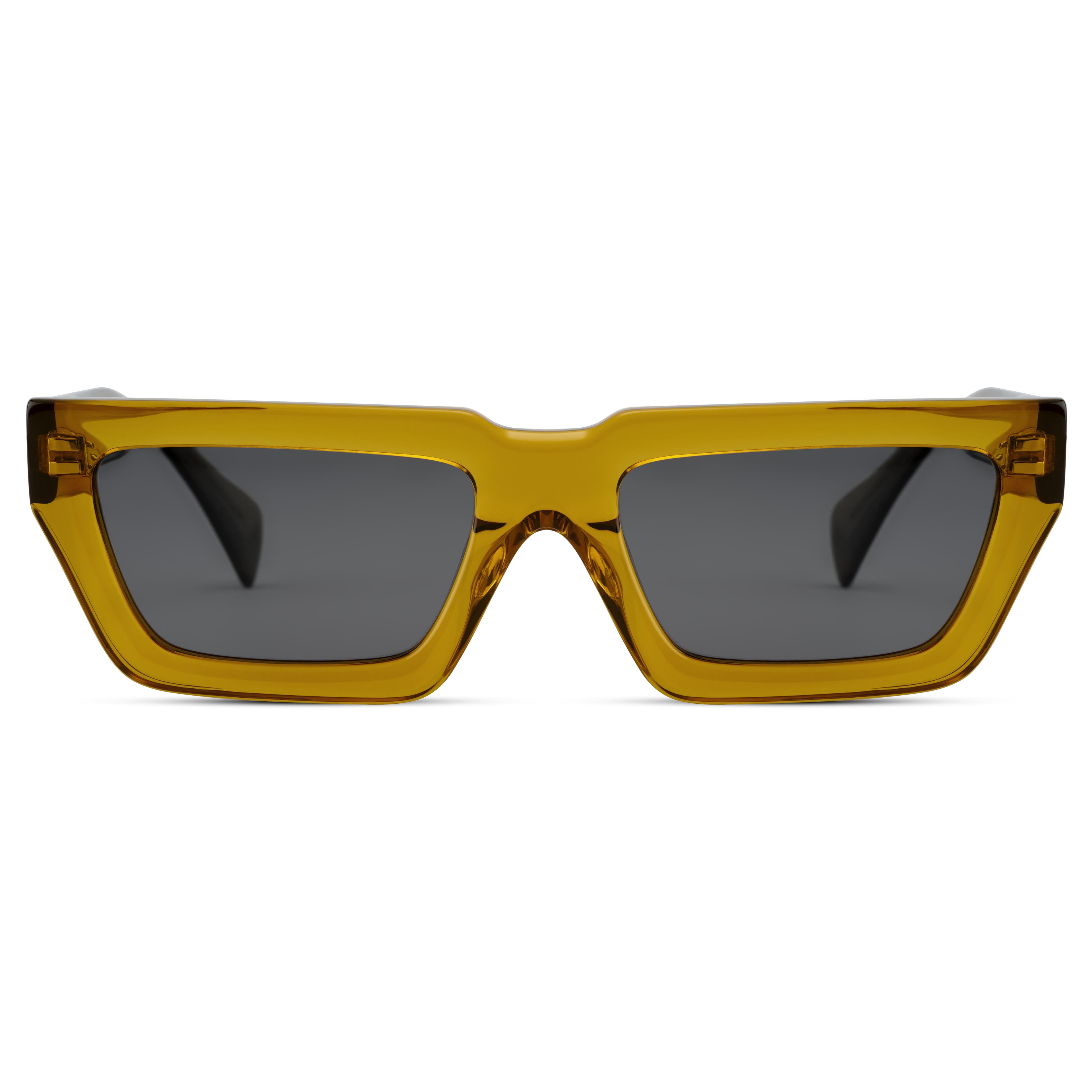 Occasus  Square Neon Yellow Thick Framed Polarized Sunglasses