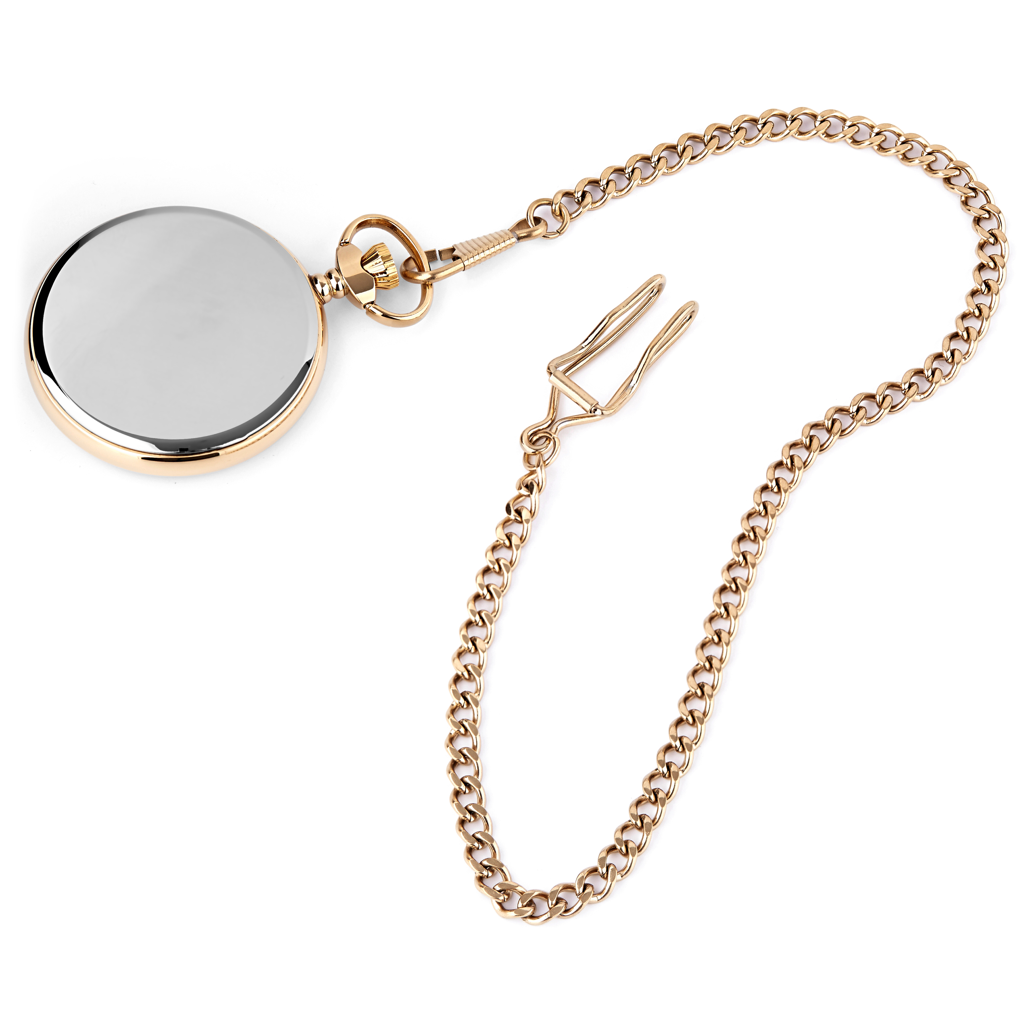 Rose Gold-Toned & White Time Keeper Pocket Watch - 3