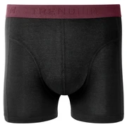 FreeFeel | Schwarze Bambus-Boxershorts mit dunkelrotem Bund FreeFeel | Schwarze Bambus-Boxershorts mit dunkelrotem Bund