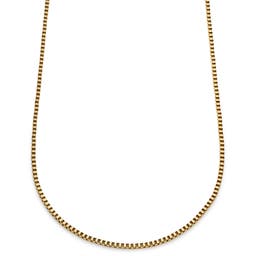 Essentials | Collar de cadena de caja cuadrada dorado de 3 mm