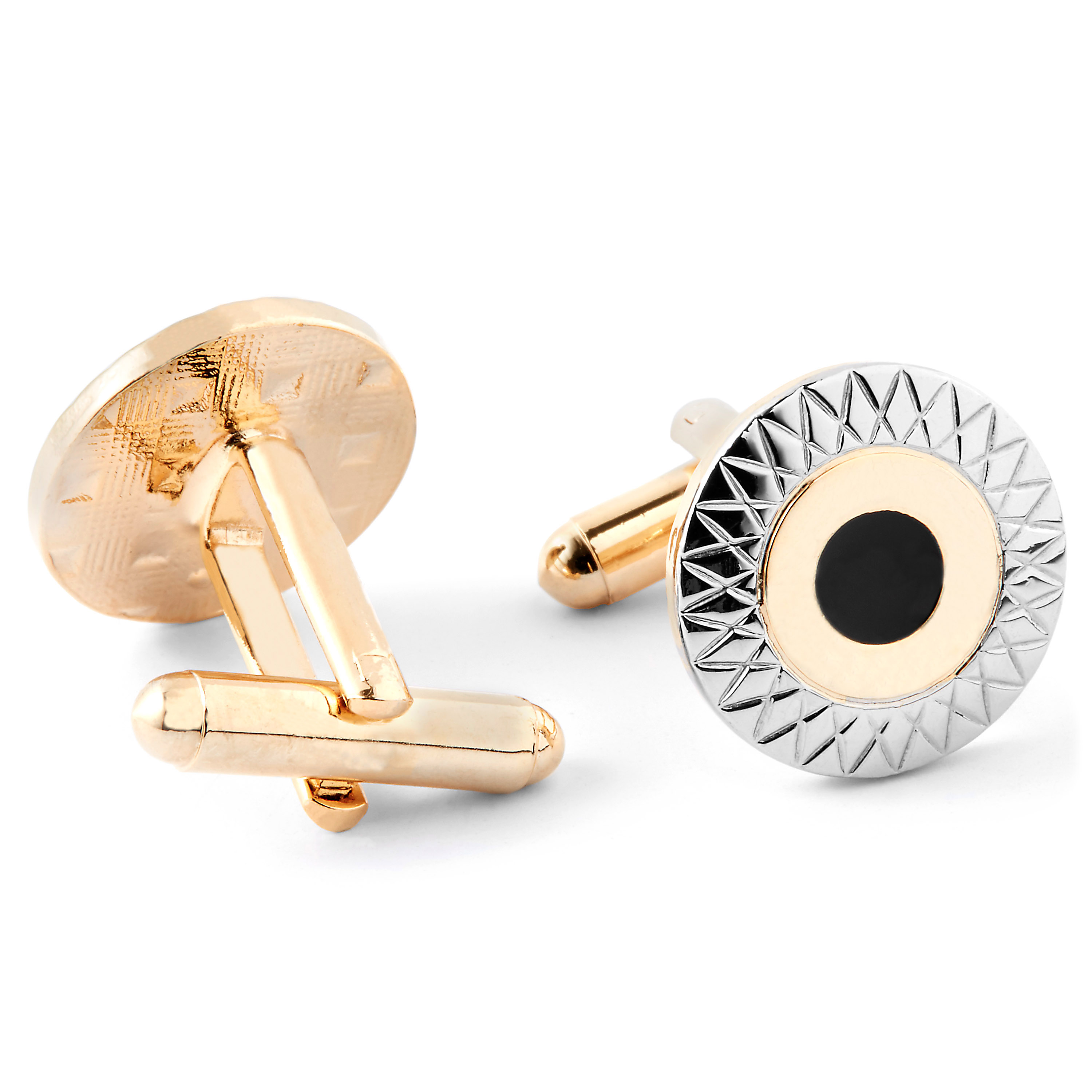 Chic Tri-Coloured Cufflinks - 2