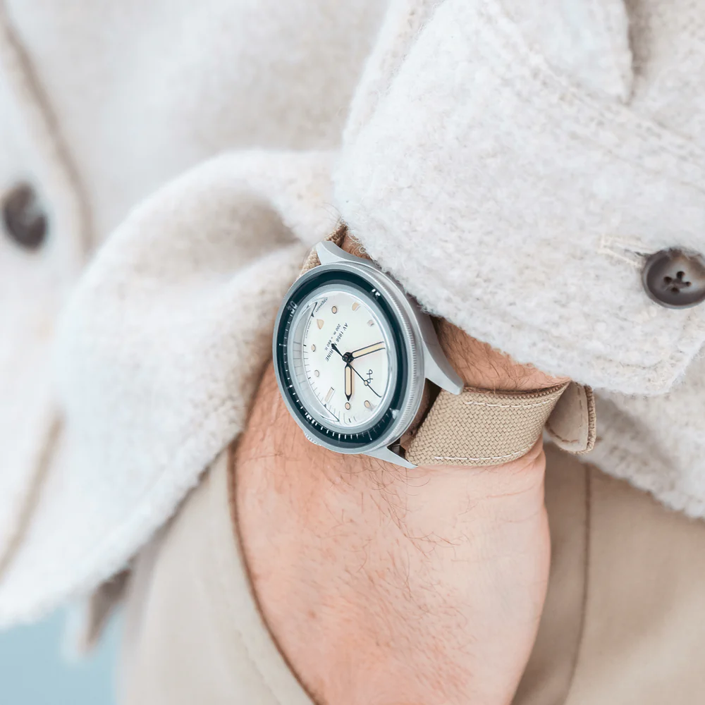 1956 Marine | Surgical Steel, Navy & Off-White - 3