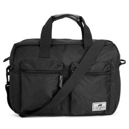 Lewis | Black Polyester & Faux Leather Laptop Bag