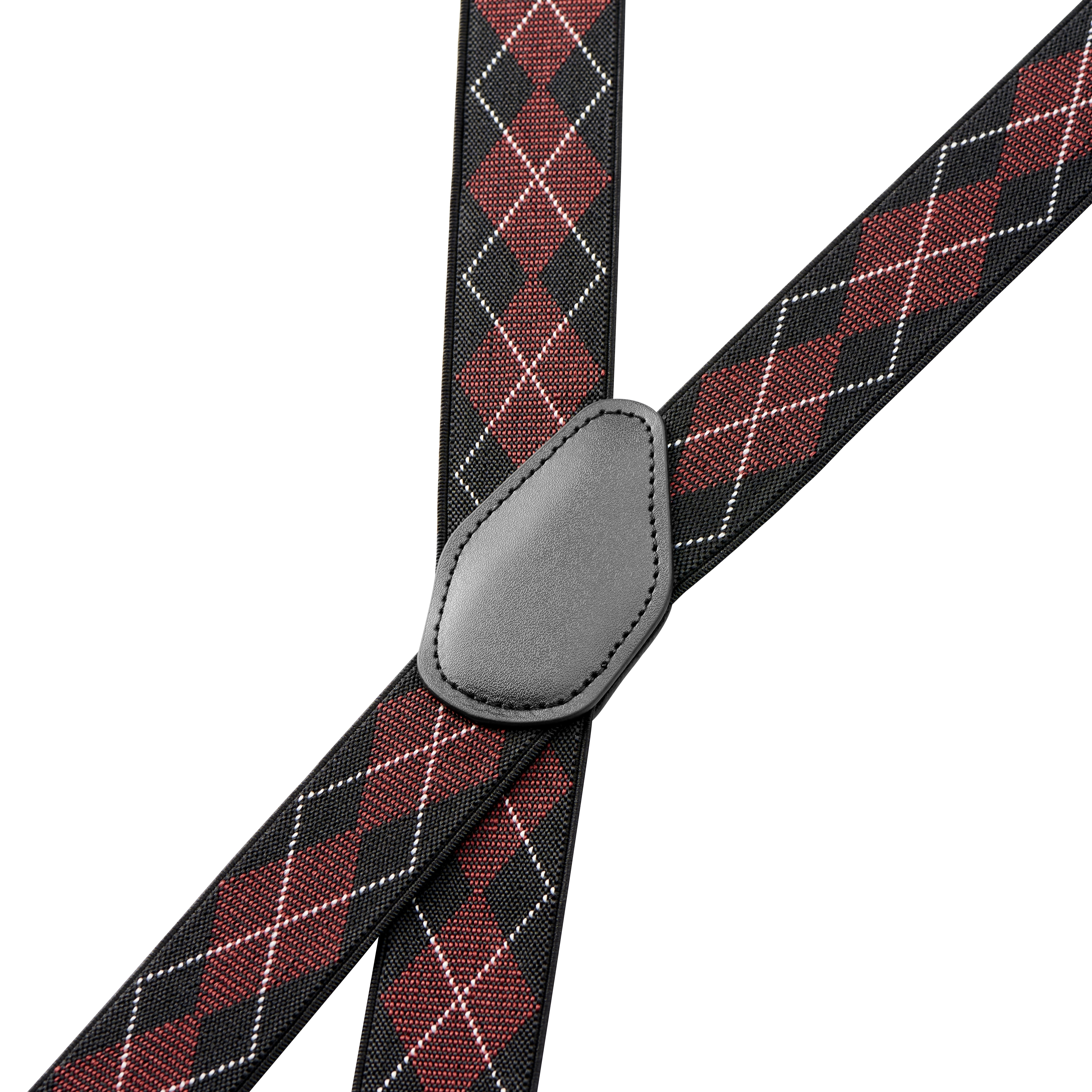 Vexel | Traky s veľkým diamantovým vzorom vo vínovej farbe v dizajne X - 2