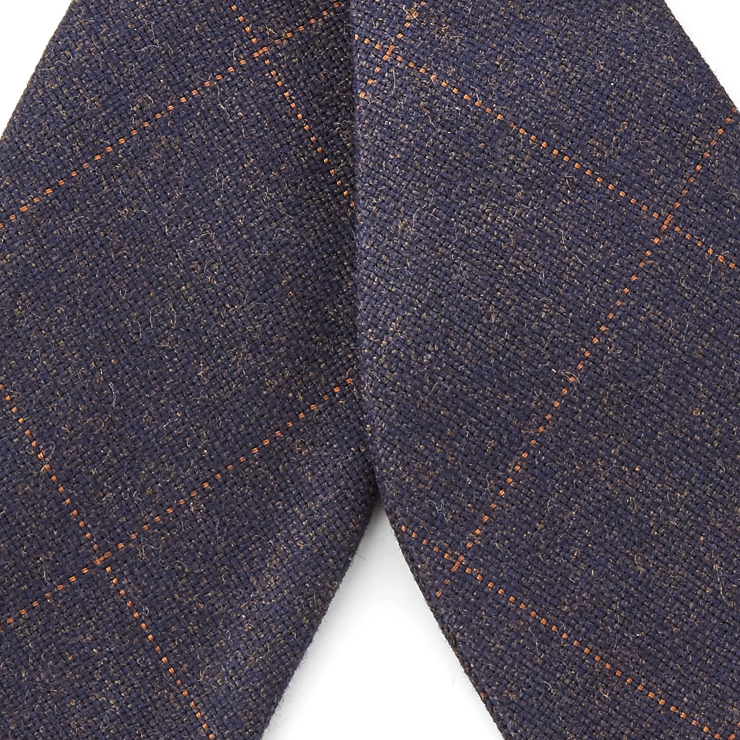 Indigoblauwe Geruite Zelfbinder Vlinderdas - 2