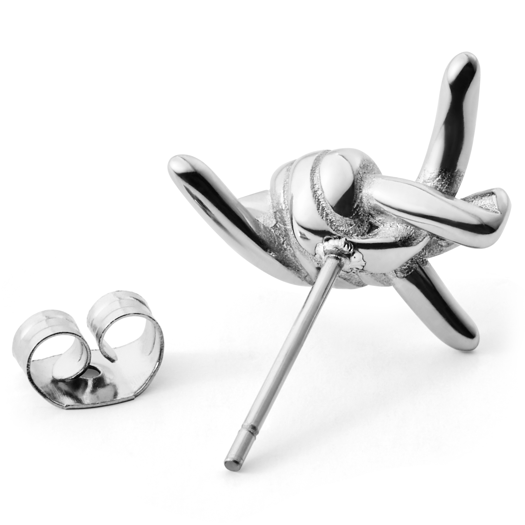 Ατσάλινο Σκουλαρίκι Καρφί Floyd Barbed Wire - 3