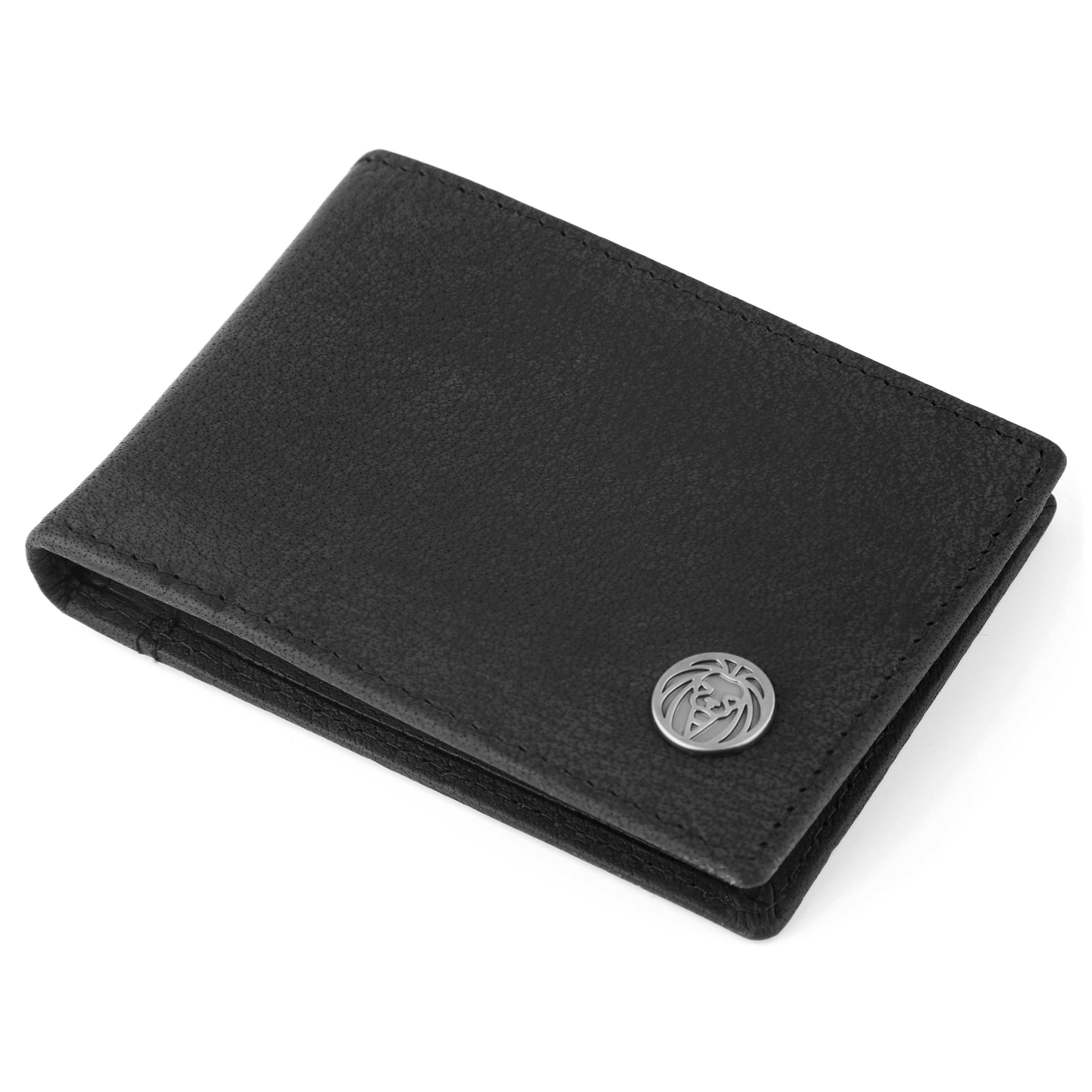 Oxford Small Classic Black Leather Cardholder - 4