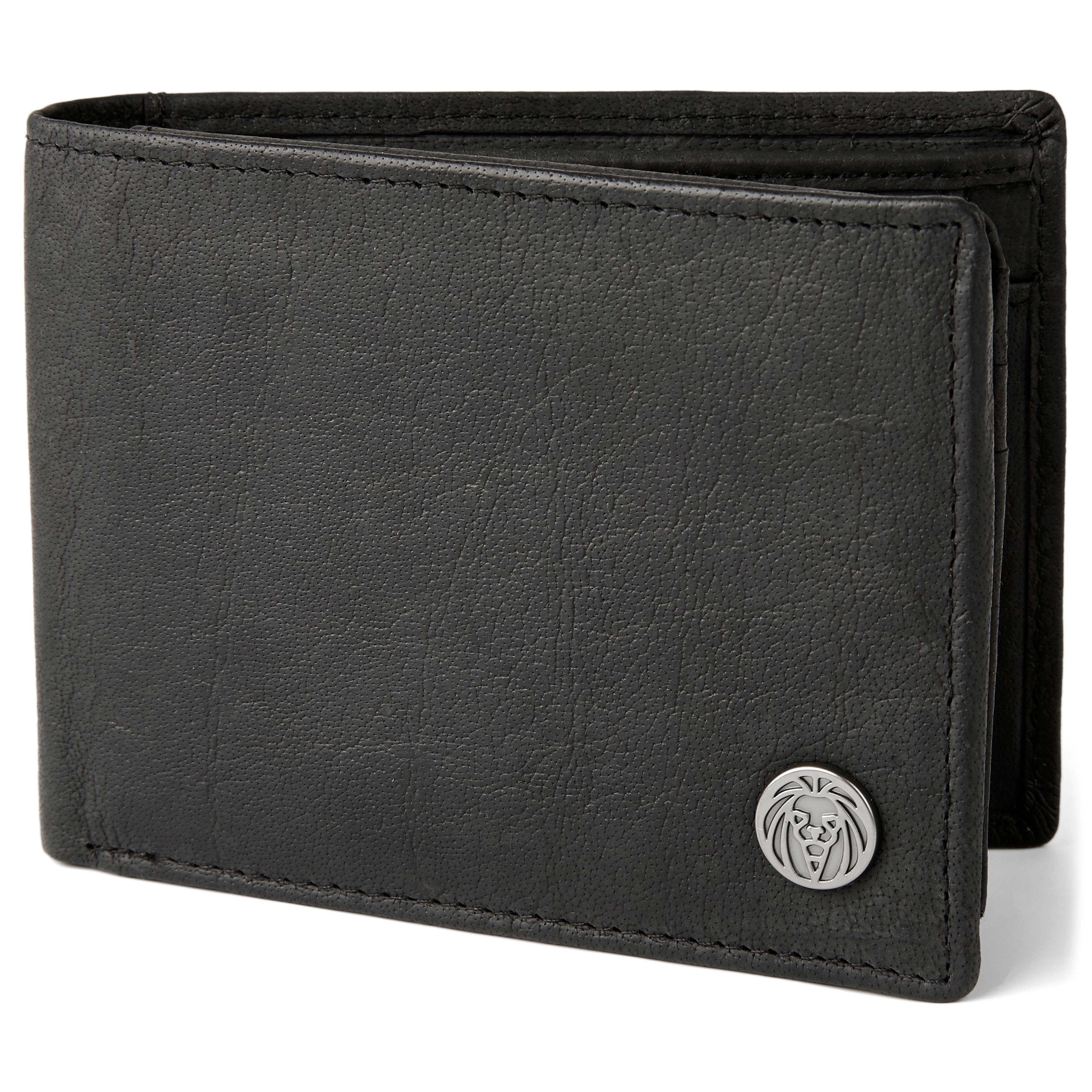 Cartera Oxford de cuero negra plegable rápida - 1