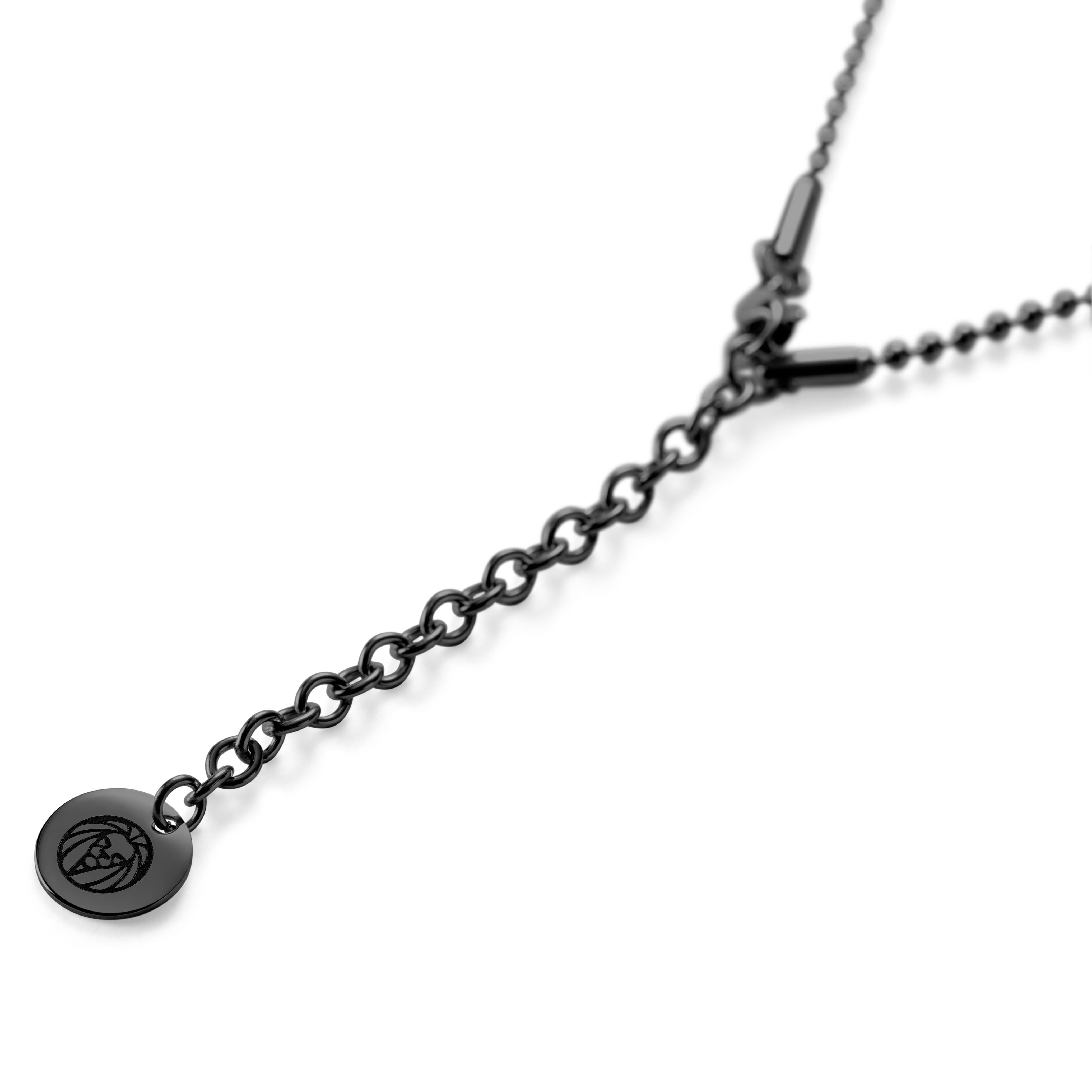 Zillaly Men's Stainless Steel Dog Tag Necklace-Two Color Black and Blue  Hollow Unisex Pendant