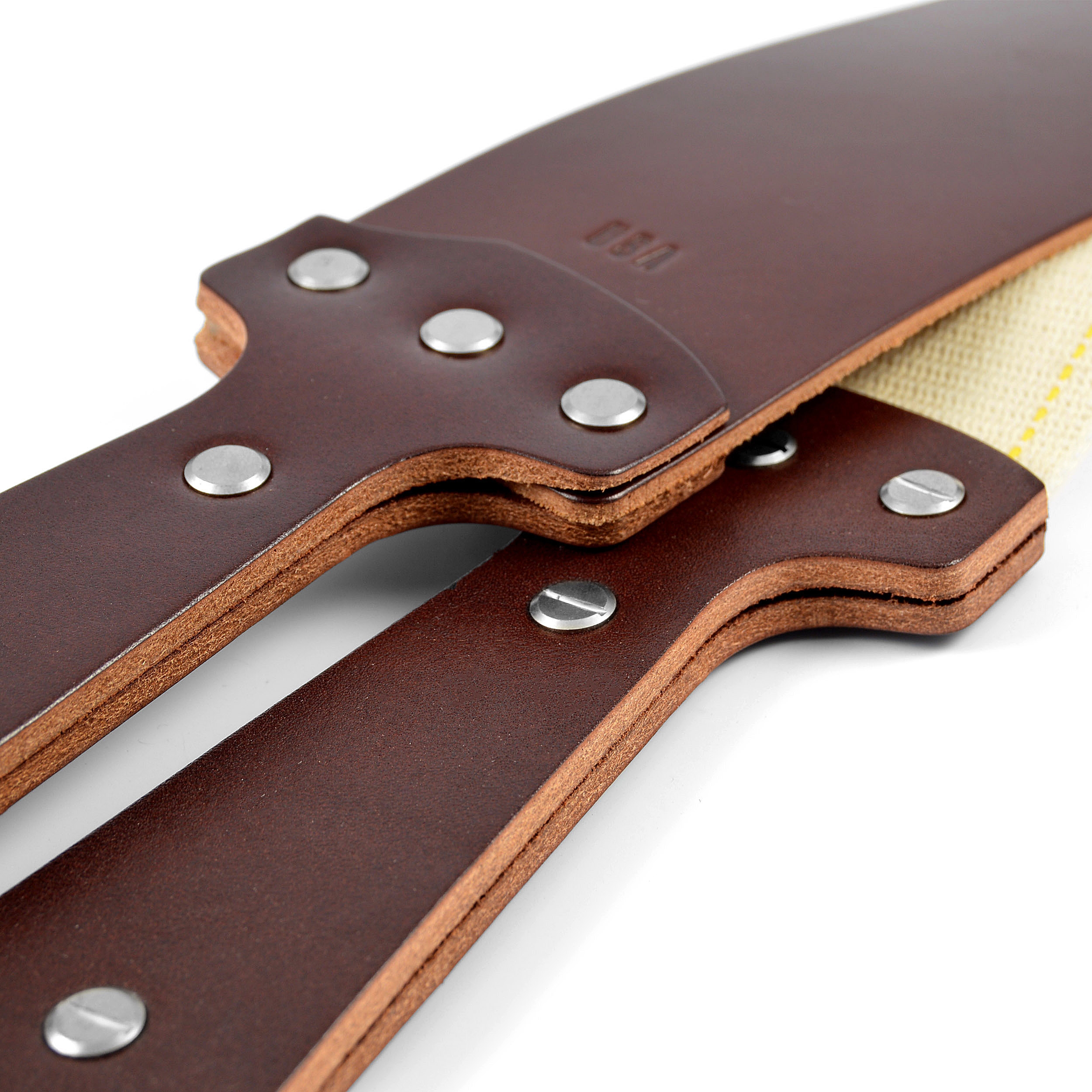 Burgundfarbener Streichriemen aus Leder - 2