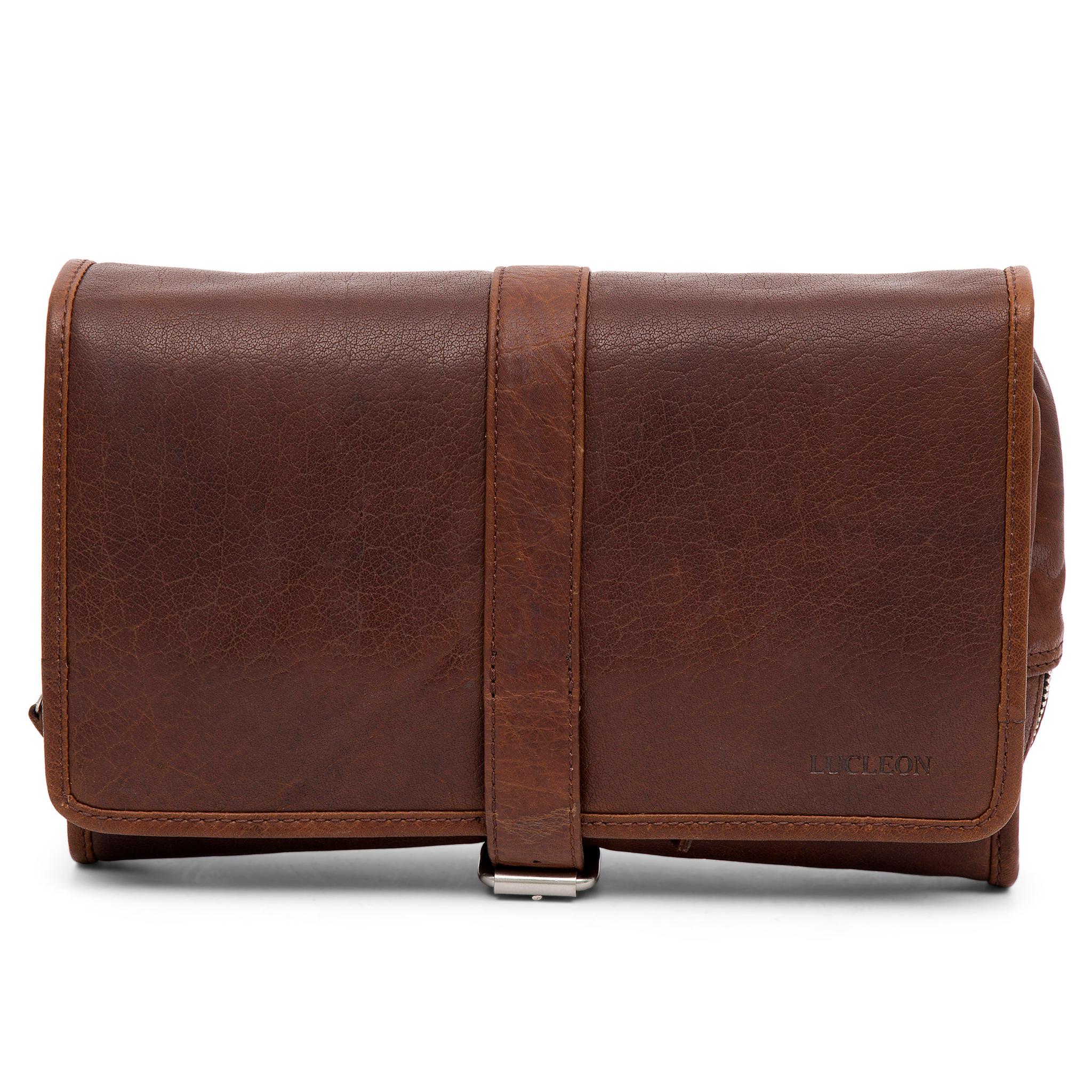 Trousse de toilette Montreal XL en cuir bleu marine | En stock! | Lucleon Trousse de toilette Montreal XL en cuir bleu marine | En stock! | Lucleon