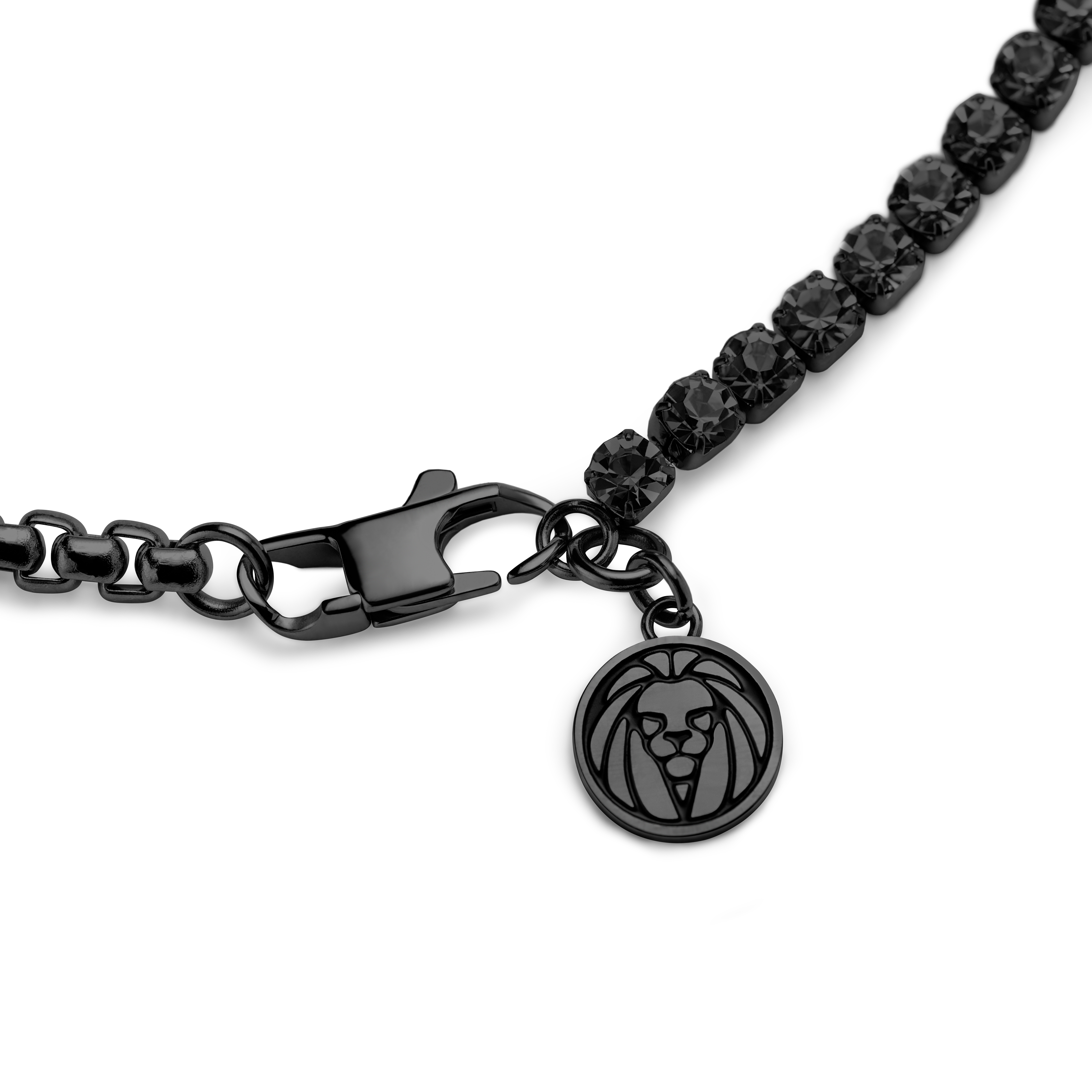 Amager | Black Zirconia Stainless Steel Chain Necklace - 3