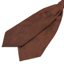 Brown Polka Dot Silk Cravat