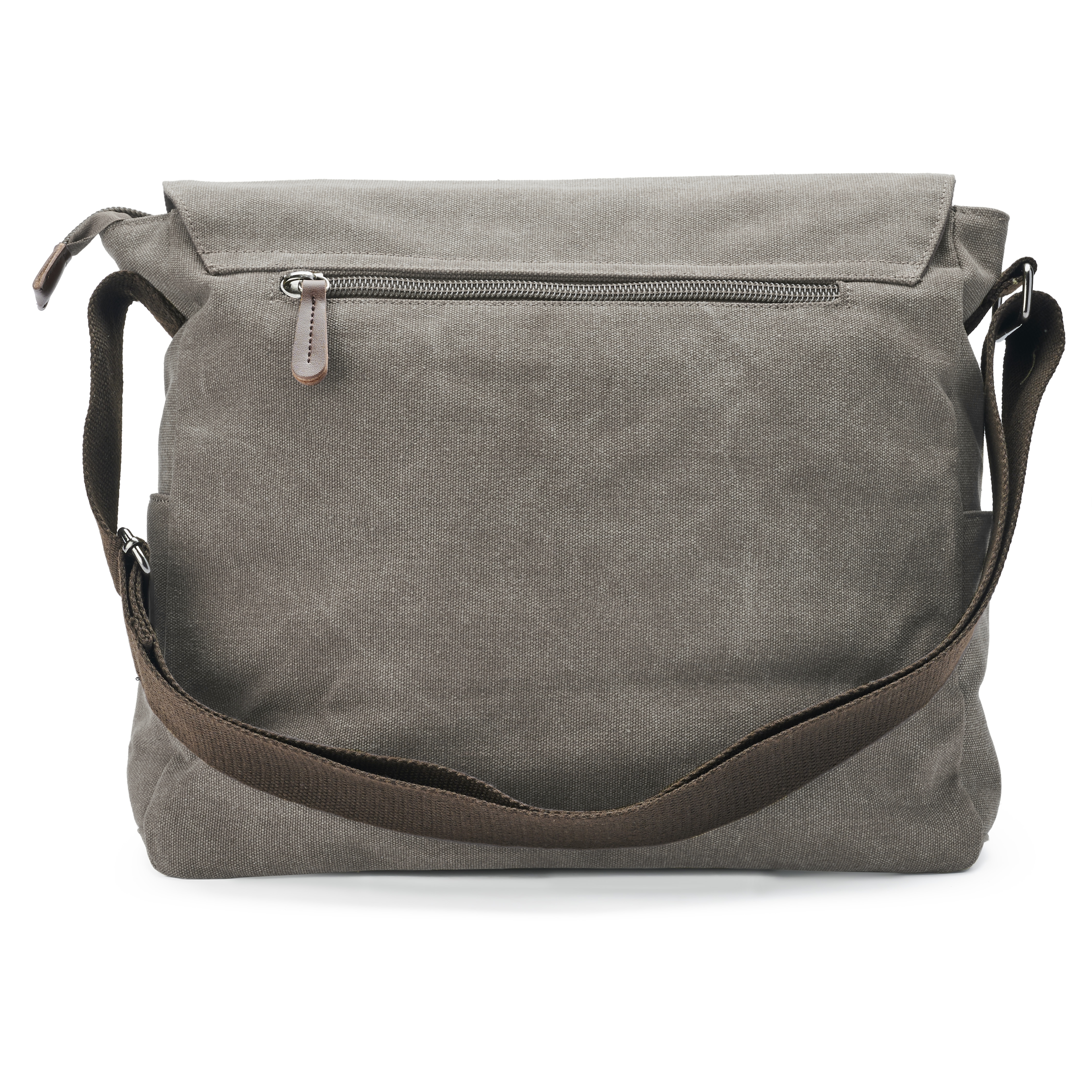 Borsa messenger da uomo in tela portatile 39,6 cm cartella Crossbody spalla grigio Evelina