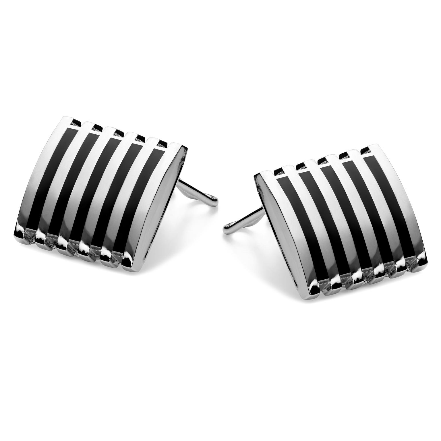 Schwarze & Silberfarbene Überziehknöpfe Schwarze & Silberfarbene Überziehknöpfe