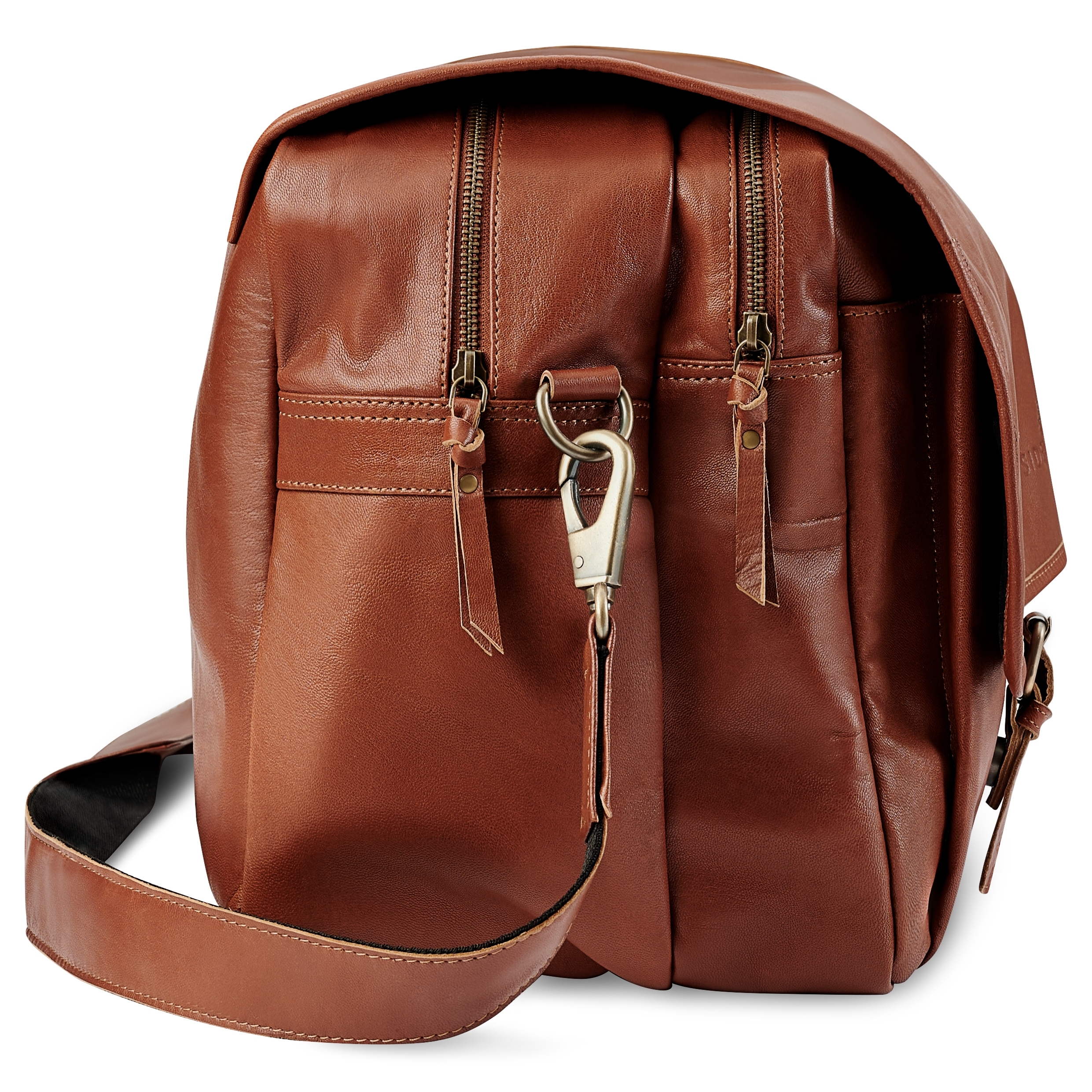 Fidei | Mocha Full Grain Goat Leather Business Travel Bag - 4