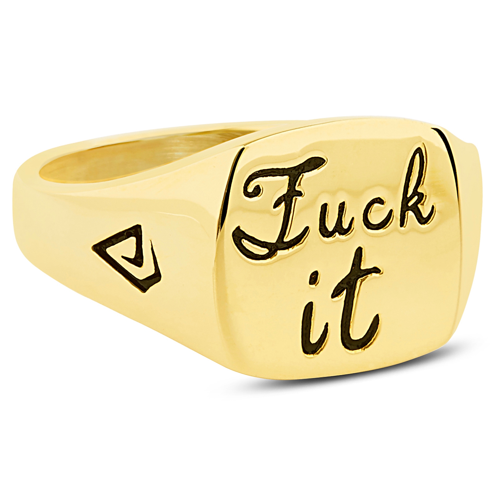 F * ck it 925s Guldring - 2