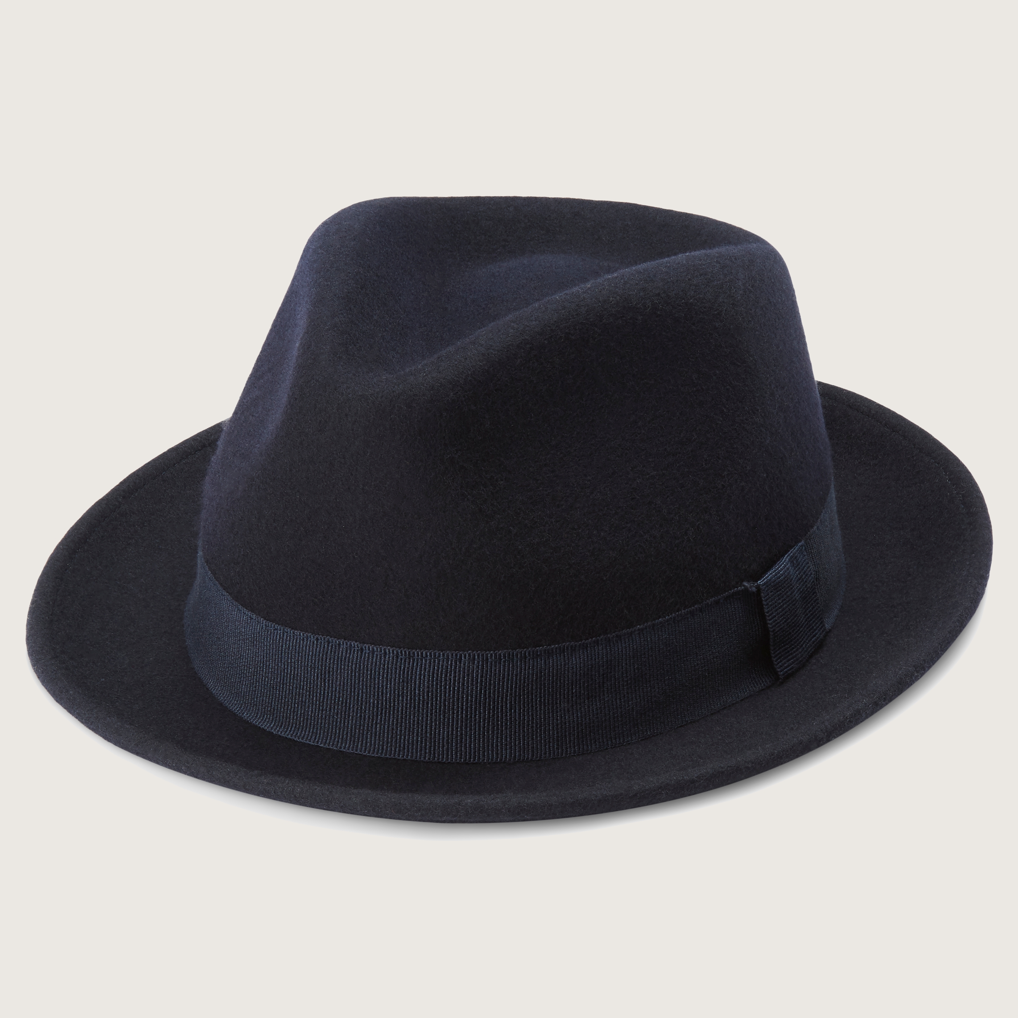 Moda | Navy Blue Wool Trilby Hat With Band | In stock! | Fawler display picture 2