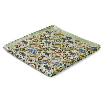 Virtuo | Mint Paisley Silk Pocket Square Virtuo | Mint Paisley Silk Pocket Square