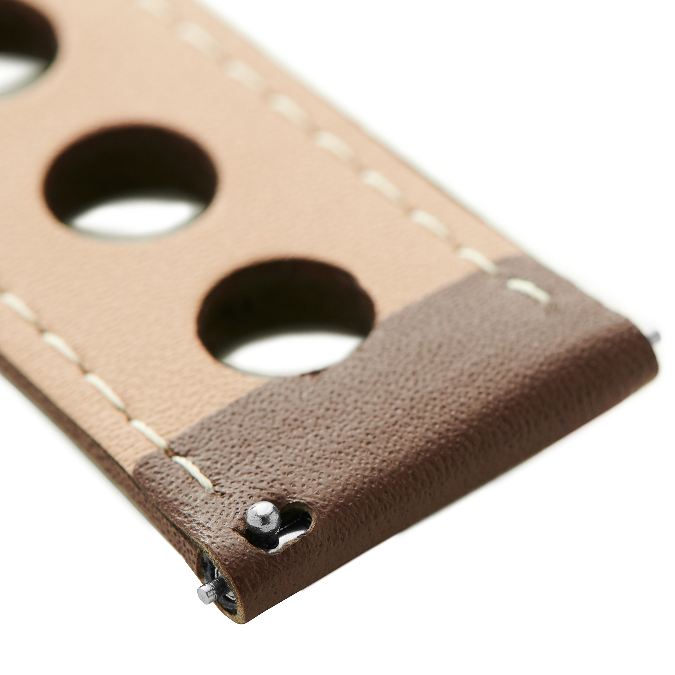 Monterey | Brown Leather Racing Watch Strap - 4