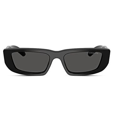 Black Thick-Rimmed Wrap-Around Sunglasses | Arnette 0AN4357 Black Thick-Rimmed Wrap-Around Sunglasses | Arnette 0AN4357