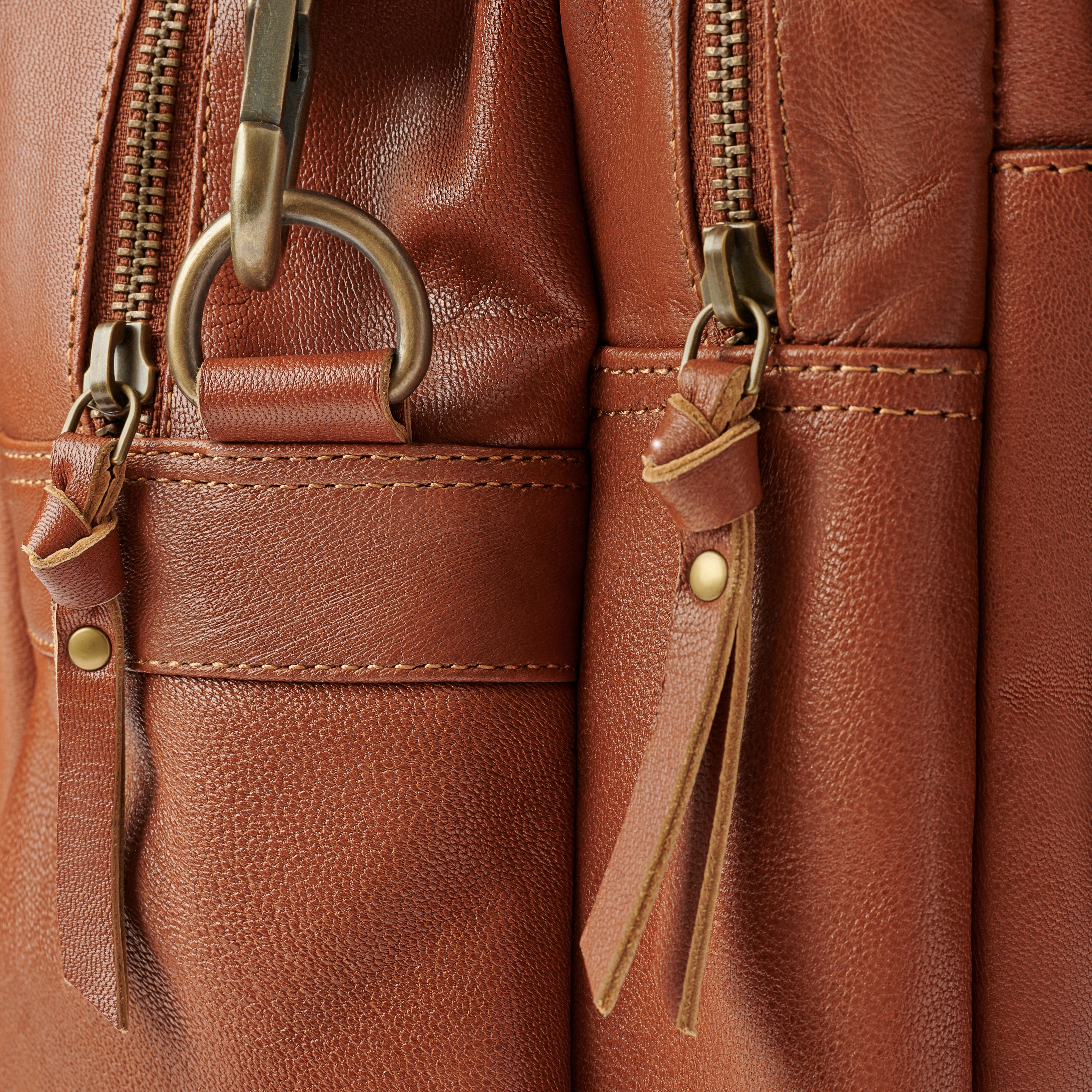 Fidei | Mocha Full Grain Goat Leather Business Weekend Bag - 9