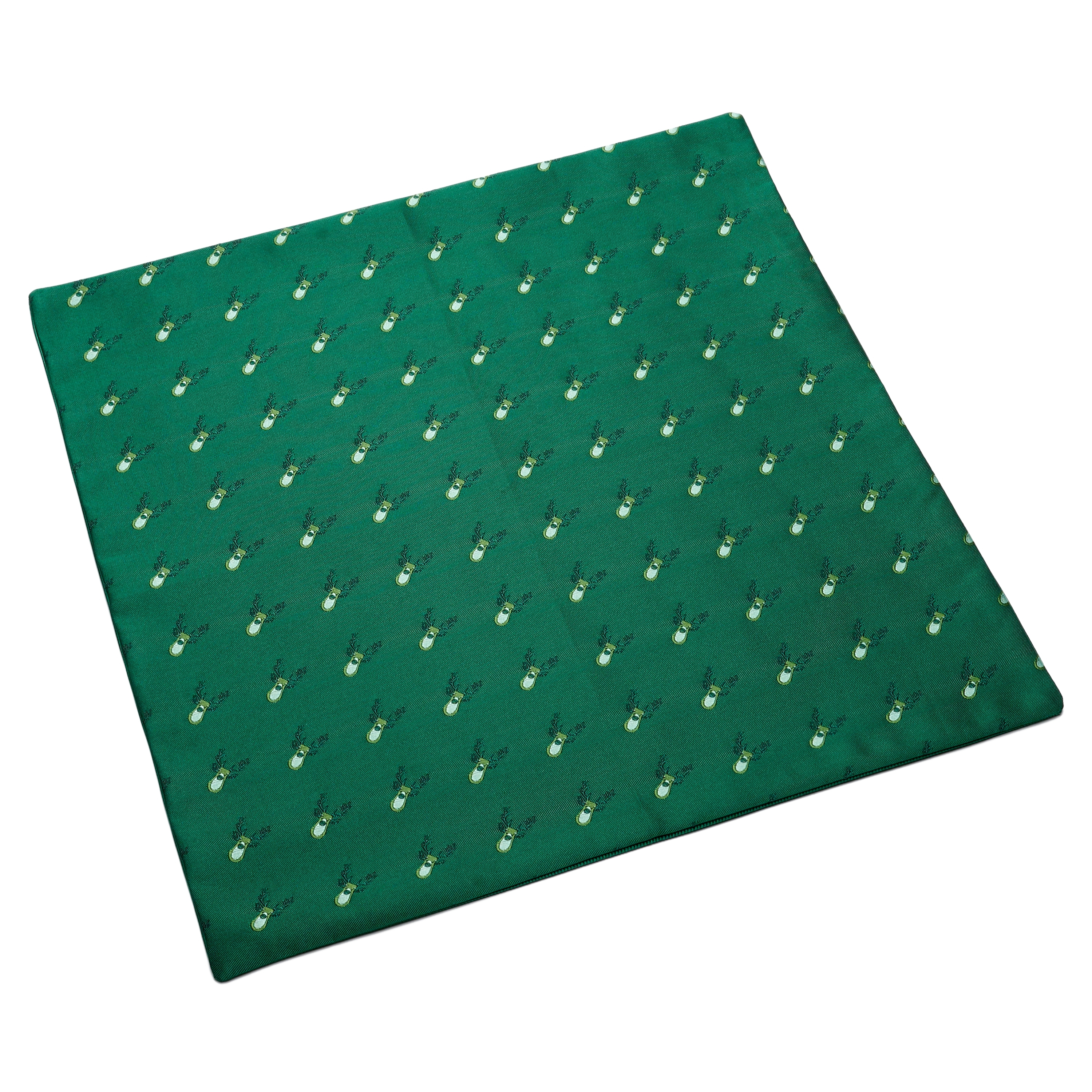 Green Christmas Reindeer Pocket Square - 4