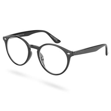 Winston Sorte Briller med Klart Glas