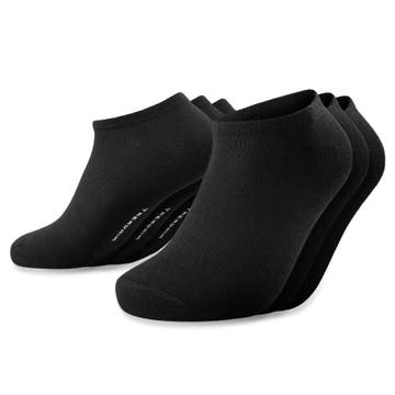 FreeFeel | Set van 3 paar zwarte bamboe enkelsokken FreeFeel | Set van 3 paar zwarte bamboe enkelsokken