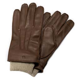 True Brown Sheepskin Leather Gloves