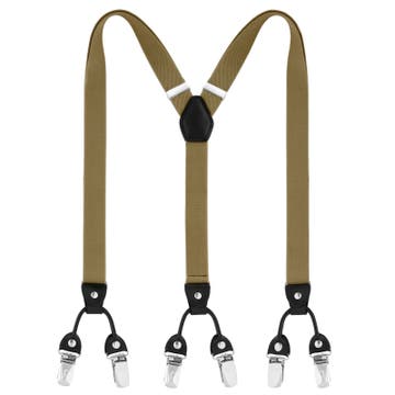 Slim Olive Clip-On Braces Slim Olive Clip-On Braces