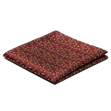 Burgundy Christmas Light Pattern Pocket Square Burgundy Christmas Light Pattern Pocket Square