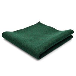 Grünes handgefertigtes Einstecktuch aus Wolle
