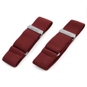 Wide Burgundy Sleeve Garters Wide Burgundy Sleeve Garters