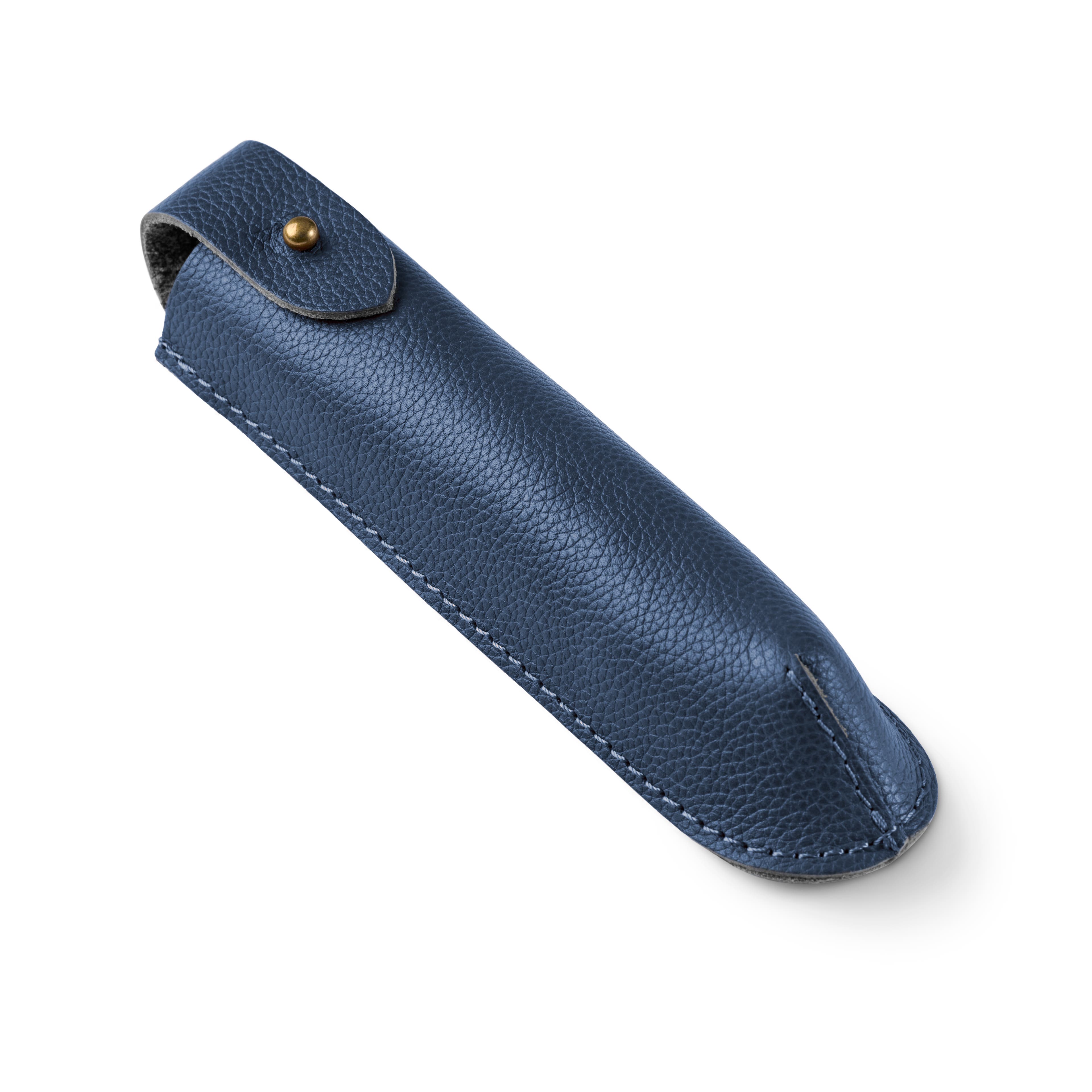 Pennen Etui | Marineblauw Leer | Klein