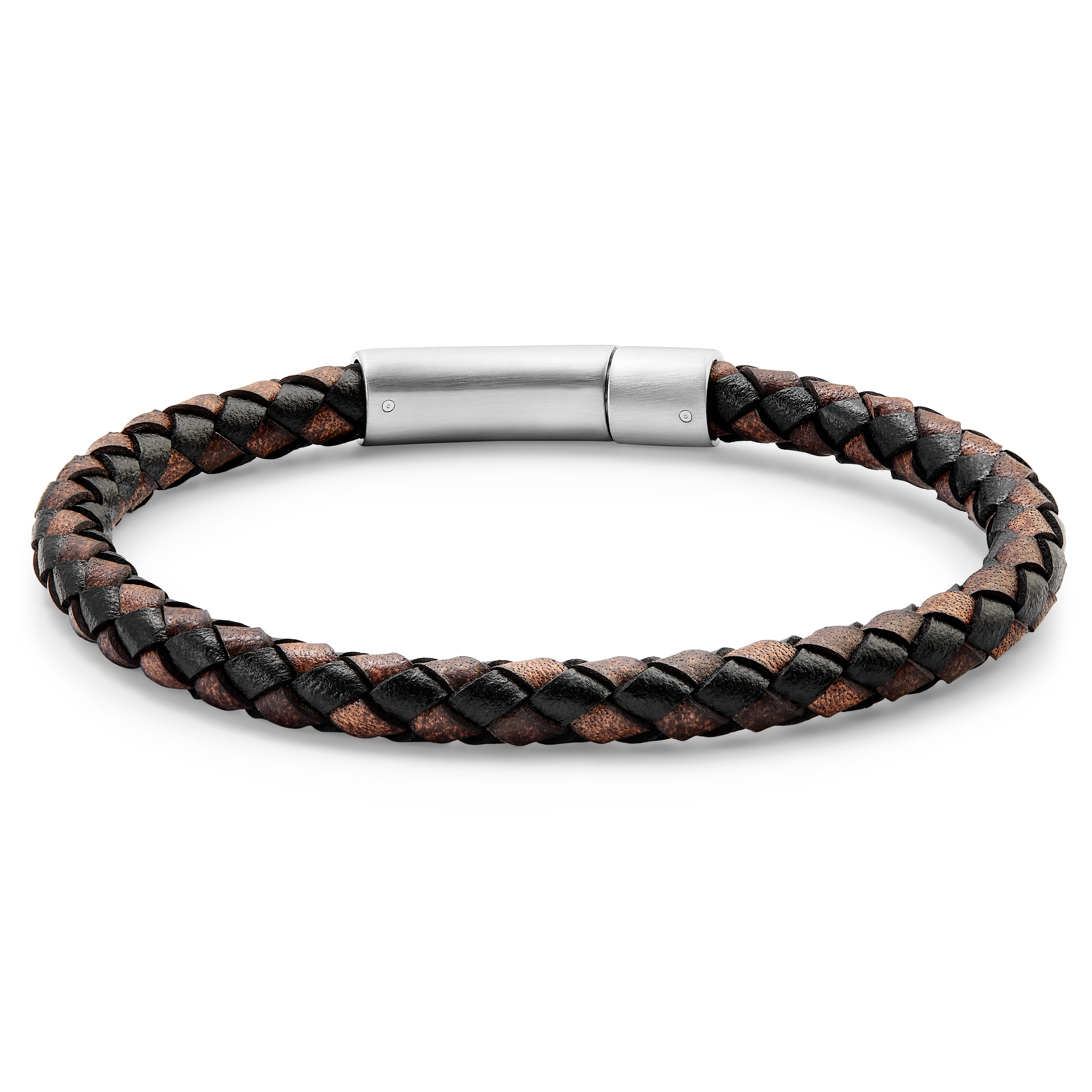 Collins 6 mm Vintage og Sort Læder Armbånd - 5