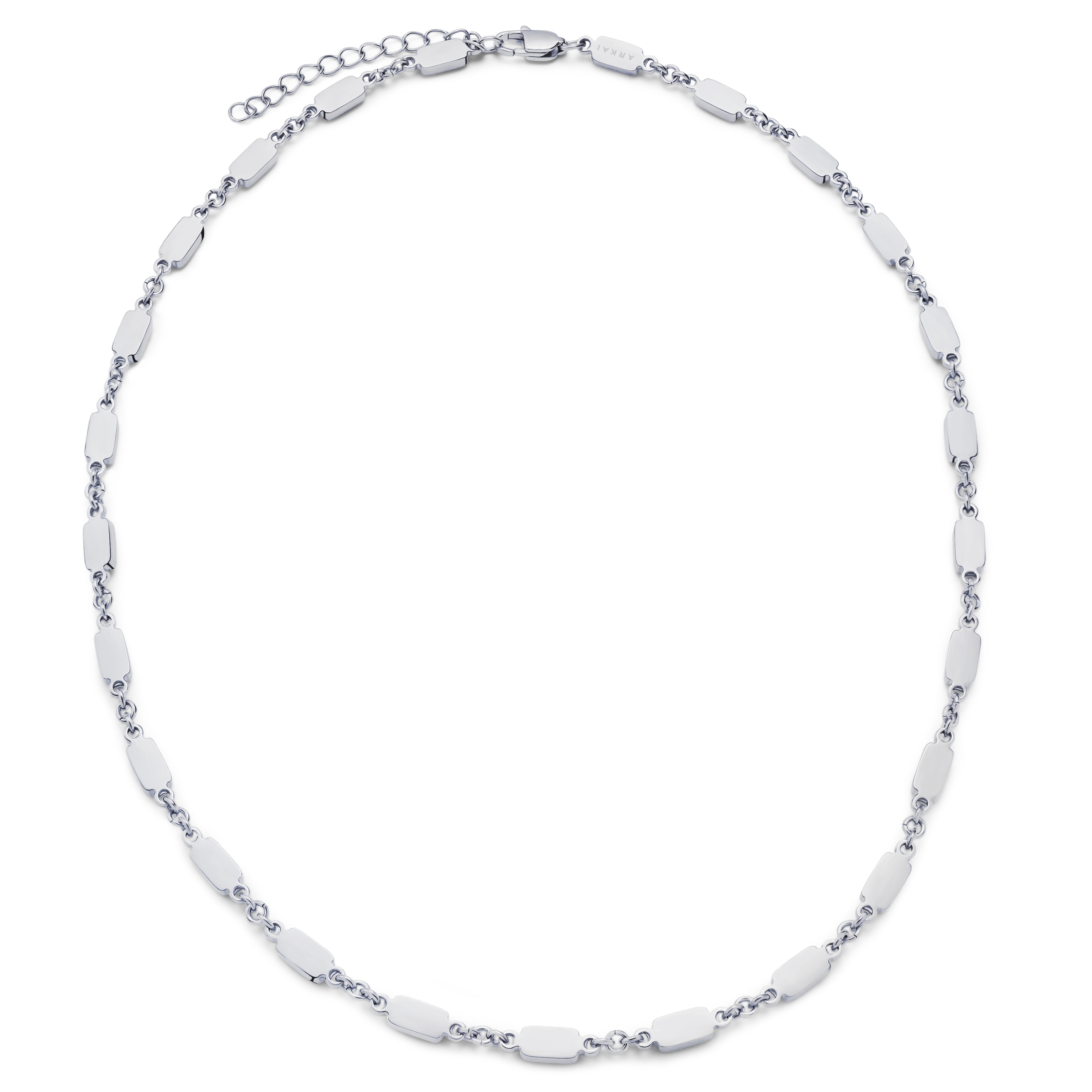 Prism | Niebieski naszyjnik w srebrnym odcieniu z kryształowego szkła - 5