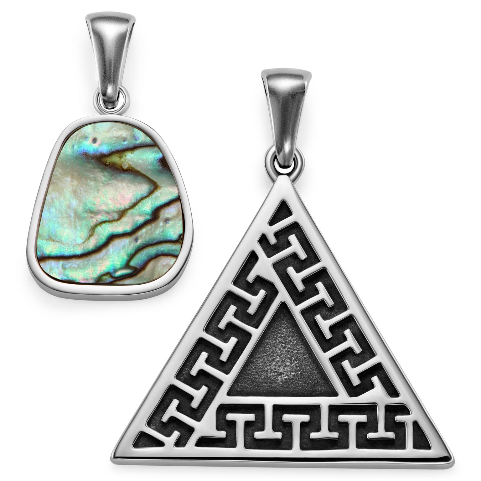 Atlantis | Set de deux pendentifs Abalone & Triangle en Série Limitée Atlantis | Set de deux pendentifs Abalone & Triangle en Série Limitée