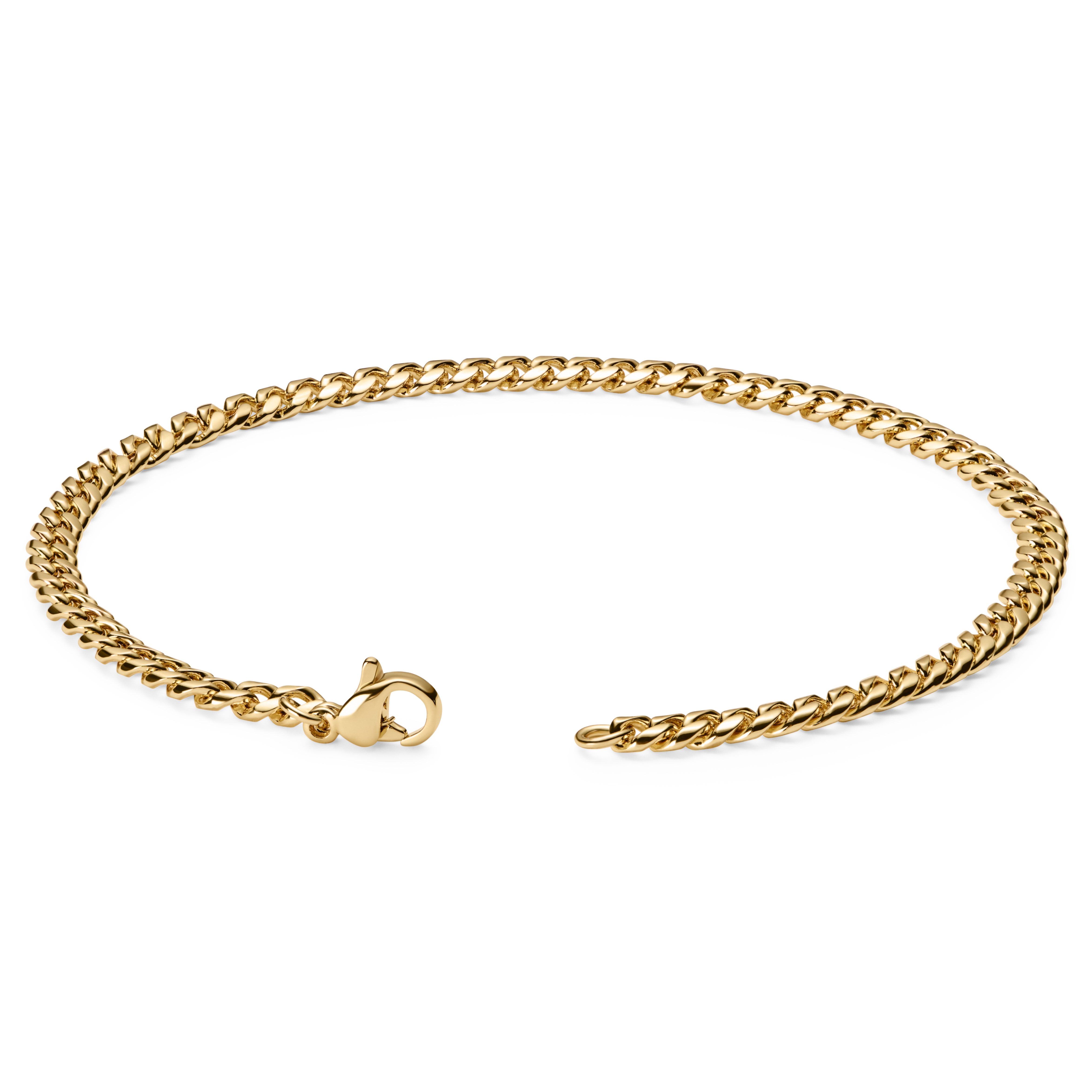 3 mm Guldfarvet Kæde Armbånd - 2