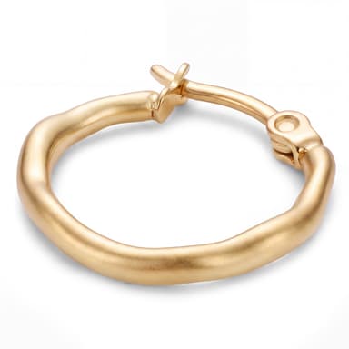 Organic | 13 mm Ridge Creole aus 14 Karat vergoldetem Edelstahl Organic | 13 mm Ridge Creole aus 14 Karat vergoldetem Edelstahl