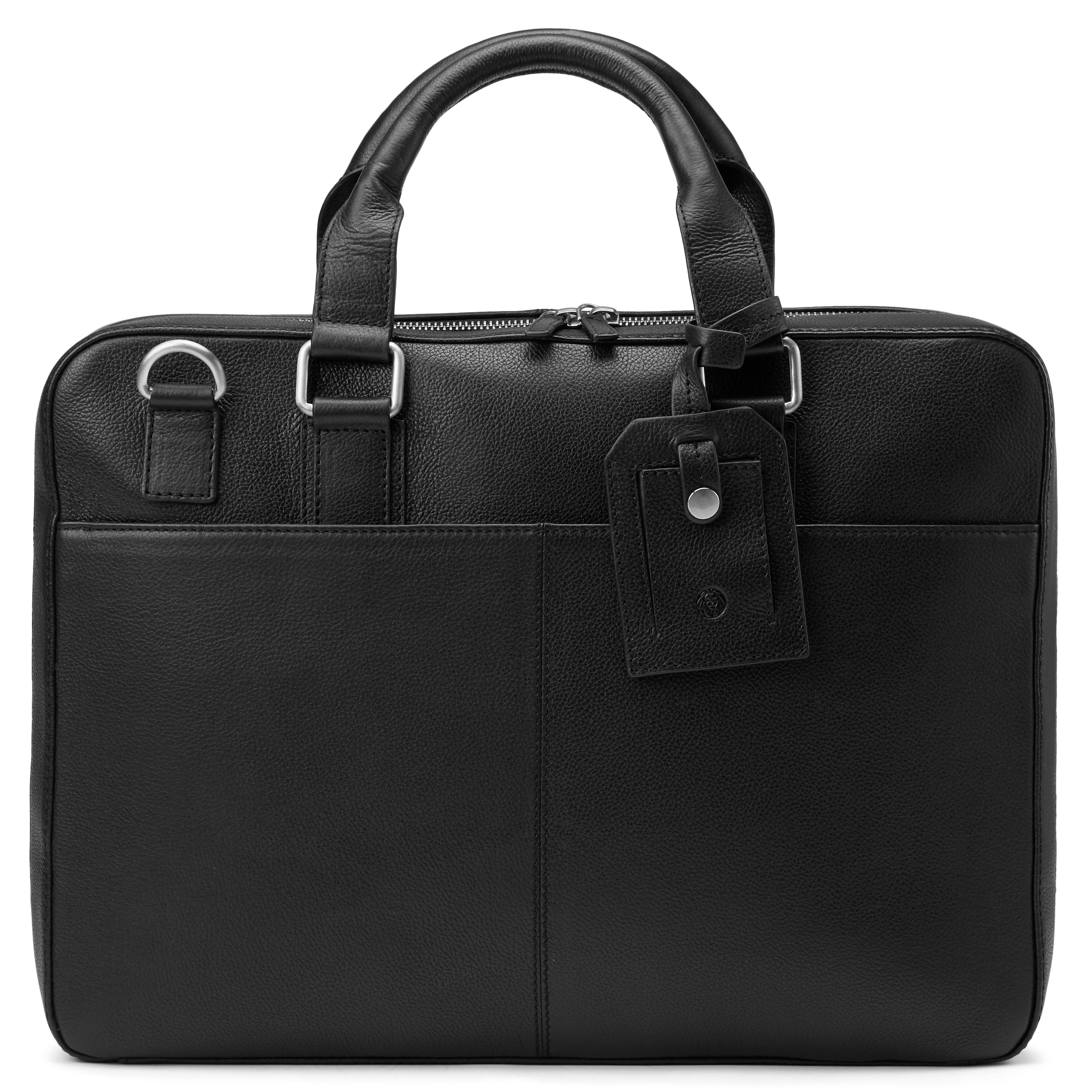 Mens black clearance leather laptop briefcase