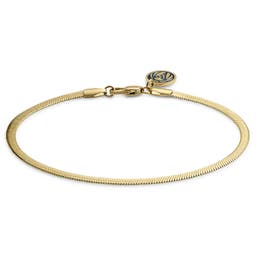 Essentials | 3 mm Gold-Tone Herringbone Chain Bracelet