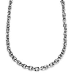 Essentials | 10 mm Silver-Tone Cable Chain Necklace