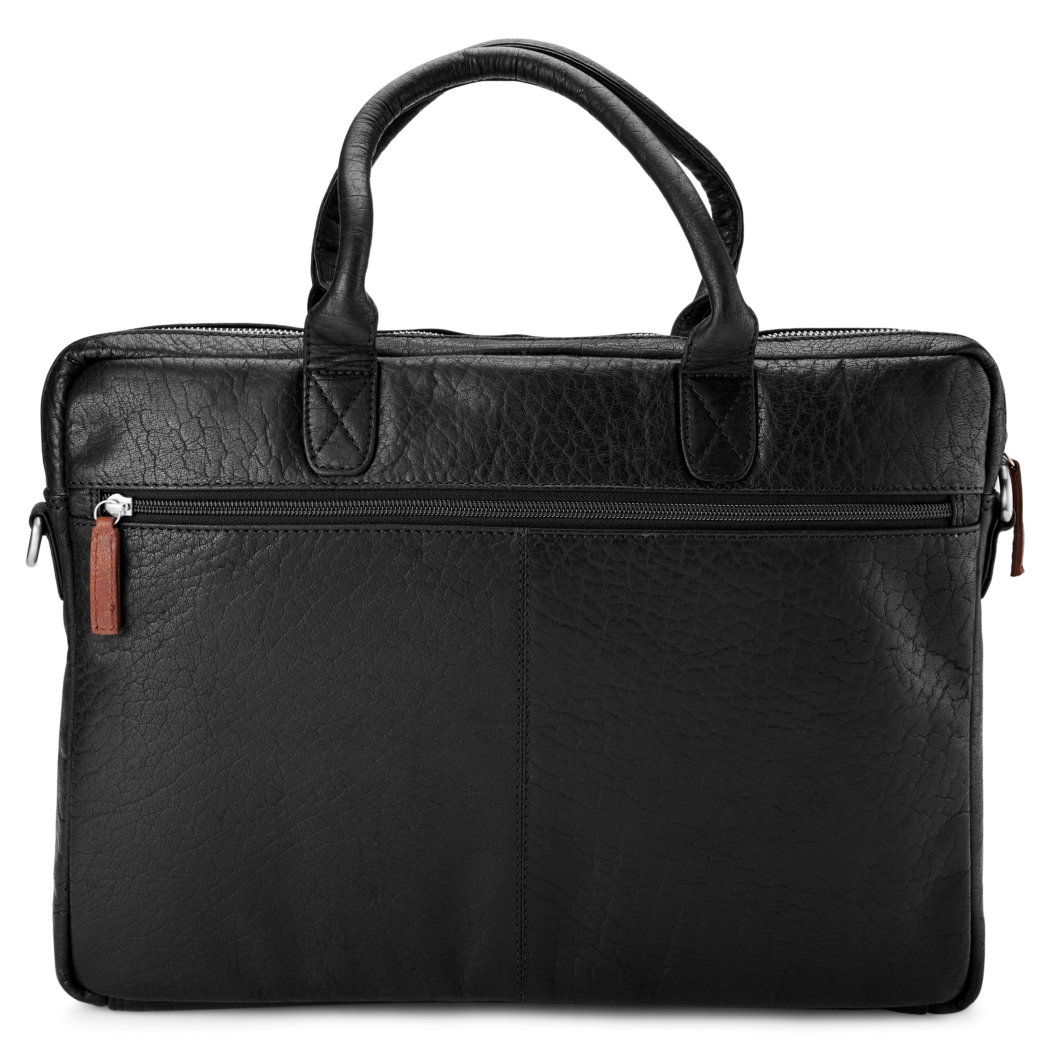 Bolso para el portátil de cuero negro y marrón Montreal - 4