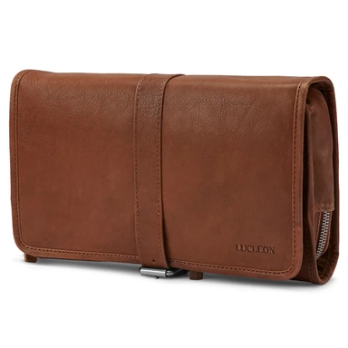 Cambodia | Tan Hanging Leather Wash Bag Cambodia | Tan Hanging Leather Wash Bag